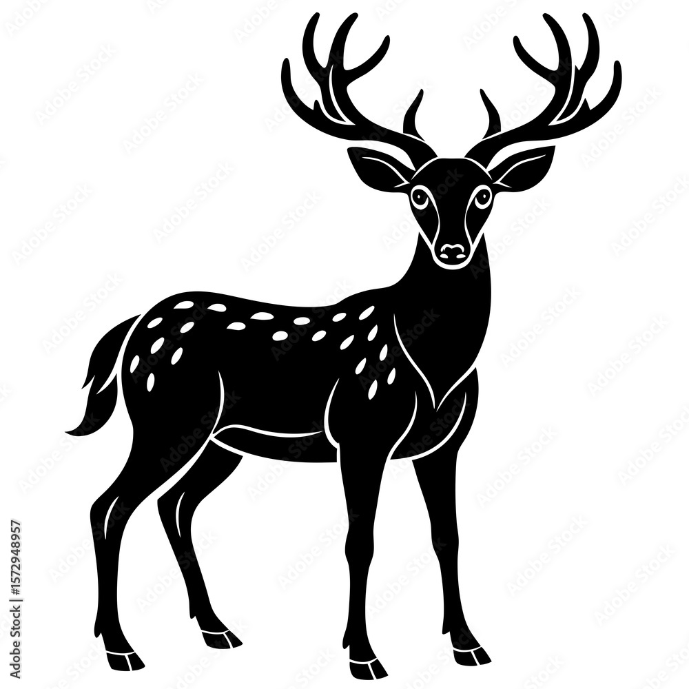 Fototapeta premium deer silhouette vector