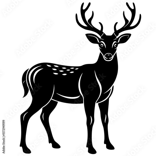 silhouette of deer