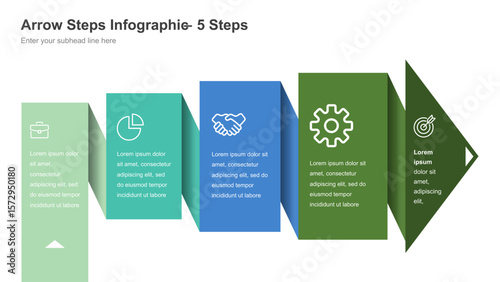 Arrow Steps Infographic 4 Steps