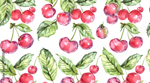 seamless pattern with cherries
