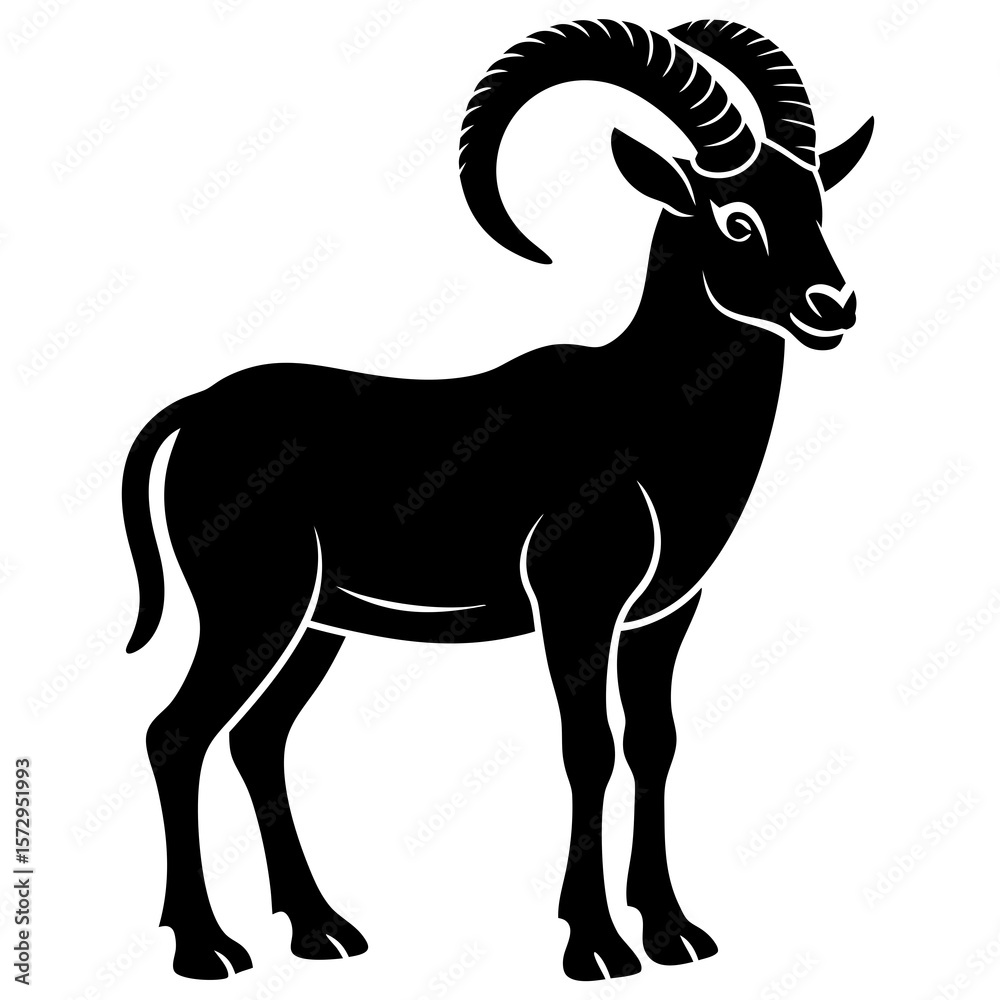 Fototapeta premium silhouette of a goat