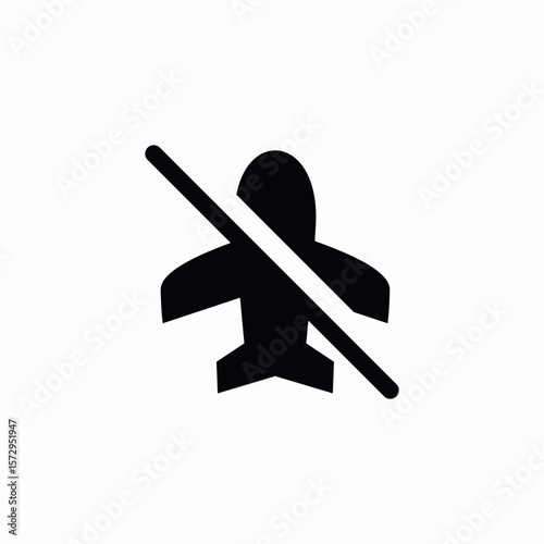 flight prohibited icon sign vector