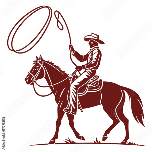 Black silhouette vector illustration of a horse and rider in an equestrian sport