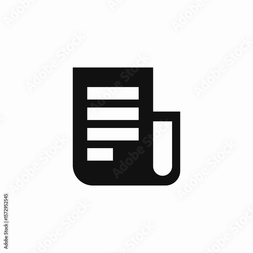 long paper icon sign vector