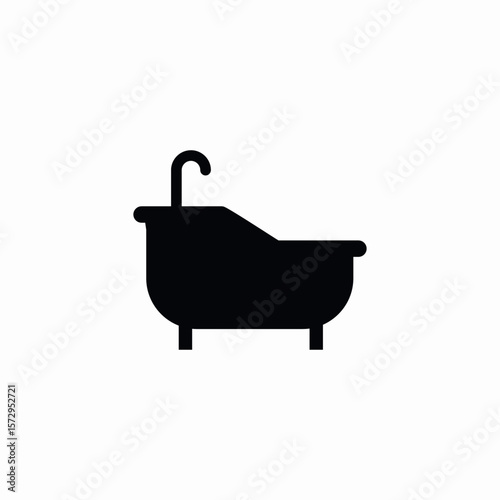 modern tub icon sign vector