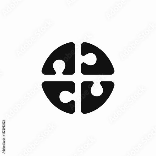 puzzle connection icon sign vector