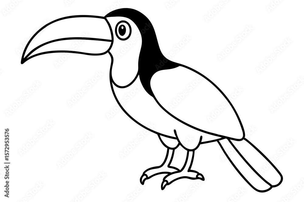 Obraz premium Toucan Outline Design