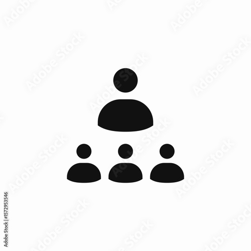 team leading icon sign vector
