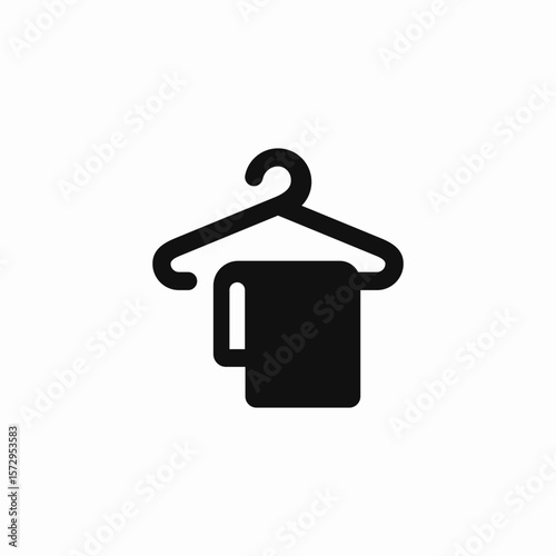towel clothe hang icon sign vector