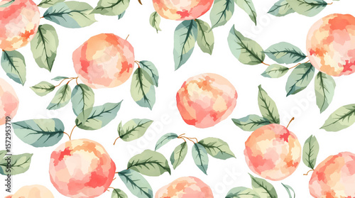 Seamless Mango pattern with delicate textures and warm hues, ideal for cheerful and playful creative projects