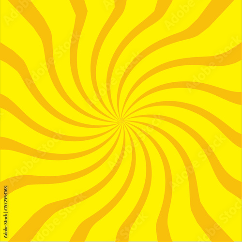 Yellow Spiral Sunburst Background Illustration