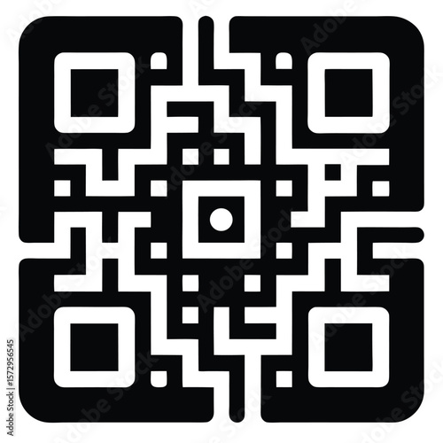 A single black and white QR code is shown in the center of the image. Ideal for use in marketing materials, product packaging, event tickets, business cards, payment systems, app interfaces