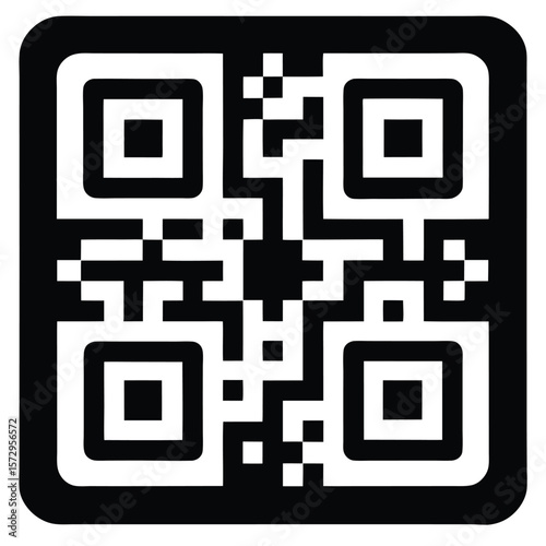 A partially damaged QR code is shown in black and white, with some parts missing or distorted. Ideal for use in marketing materials, product packaging, event tickets, business cards, payment systems,