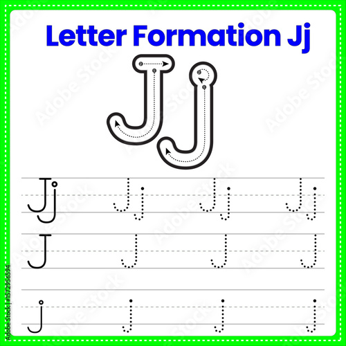 Letter Formation Worksheet for Kids – Uppercase and Lowercase J Tracing Practice Sheet
Letter J worksheet

Tracing letter J

Alphabet tracing worksheet

Letter formation Jj
