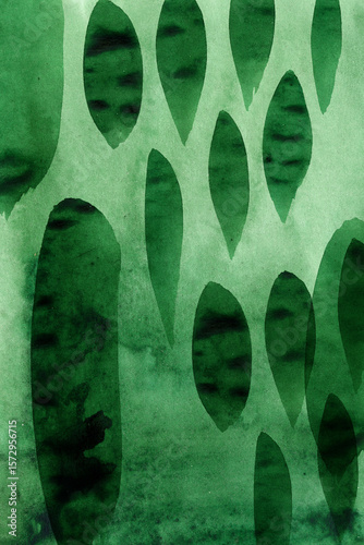 Autentic feel Green Watercolor Abstract Texture. Natural Greenary Painted Form Background
