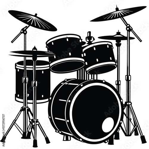 drum set isolated on white