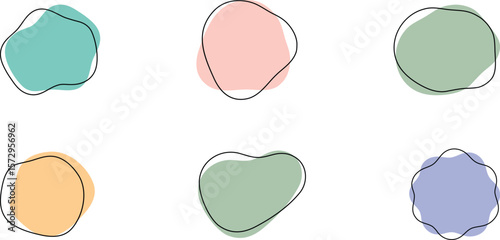 blob shapes vector, abstract blob fluid shapes, highlights for social media stories