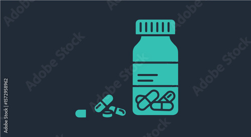 medical vector, medicine bottle illustration