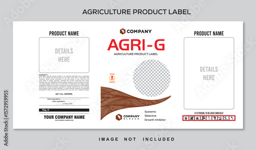Agricultural pesticides label design agriculture product label for product line bottle