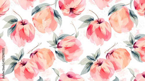 Seamless Mango pattern with delicate textures and warm hues, ideal for cheerful and playful creative projects