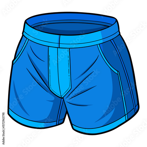 Blue boxer shorts with pockets and waistband underwear clothing