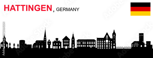 Hattingen, Deutschland Silhouette "NO AI"