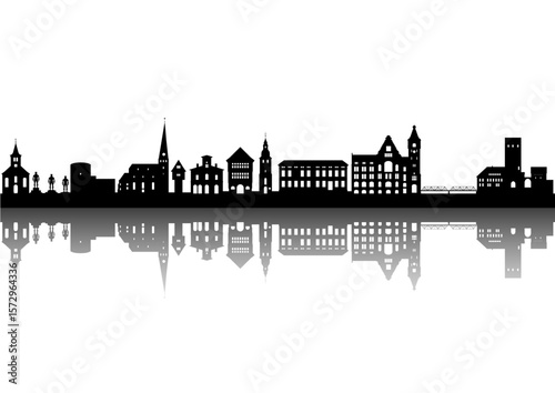 Hattingen, Deutschland Silhouette "NO AI"