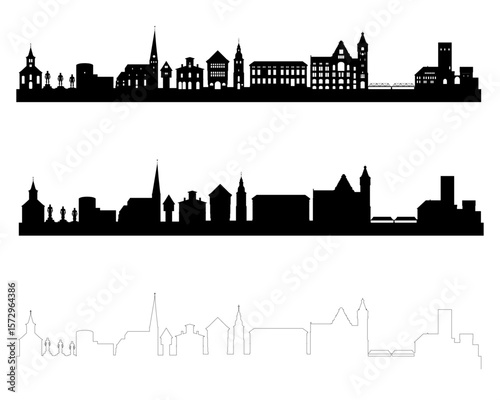 Hattingen, Deutschland Silhouette "NO AI"