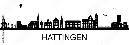 Hattingen, Deutschland Silhouette "NO AI"