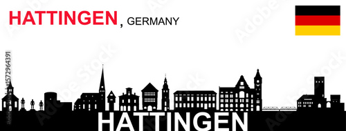 Hattingen, Deutschland Silhouette "NO AI"