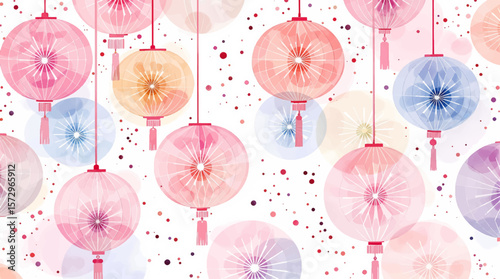 seamless pattern with christmas balls