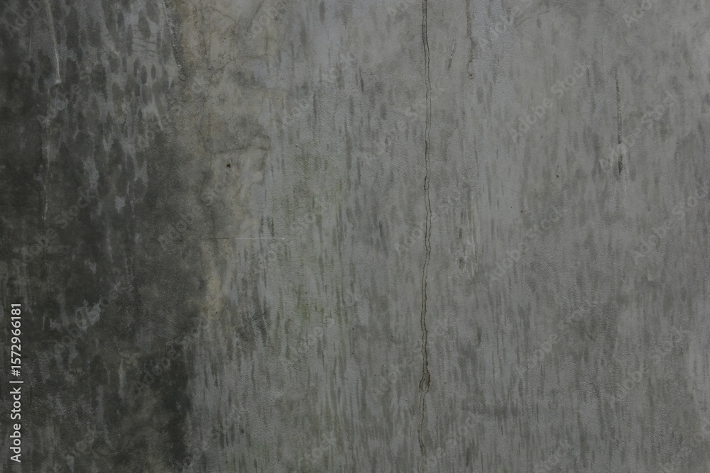 Fototapeta premium Gray walls that look wet after rain are good for the background