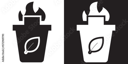 Renewable energy and  power system icon vector illustration; EPS 10/AI