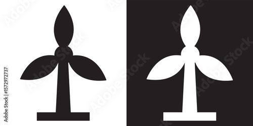 Renewable energy and  power system icon vector illustration; EPS 10/AI