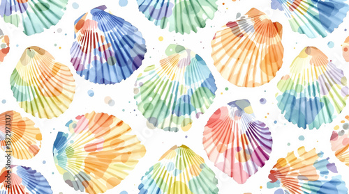 seamless pattern with shells