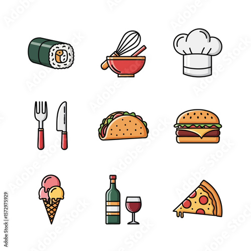 Food and Drink Icons Set