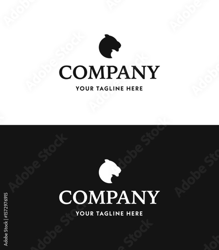 Lioness Logo in Black and White – Minimal Vector Design for Branding
