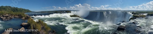 Waterfall adventure iguazu falls hdr 360 degrees landscape nature