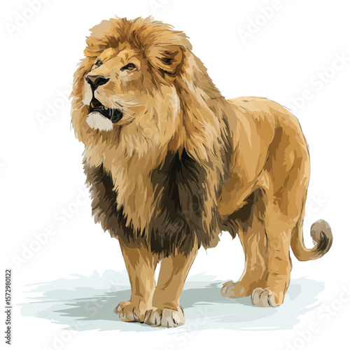 Roaring Male Lion – Ferocious King of the Jungle