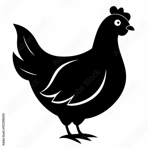 silhouette of a chicken