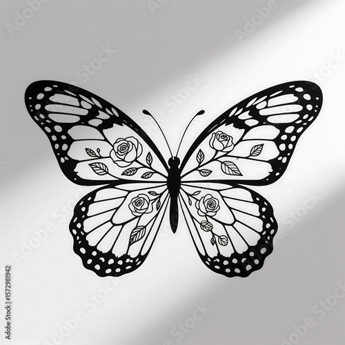 Elegant Butterfly Line Art Collection – Minimal, Floral, Geometric, Vintage & Boho Style Symmetrical Outline Drawings for Tattoos, Stickers, Logos, Wall Art & Digital Illustration