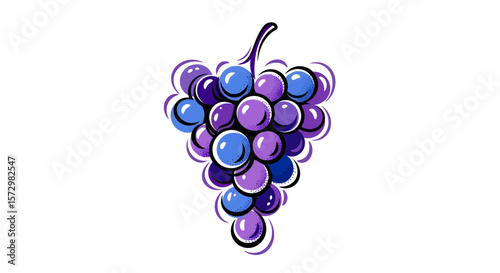 Fresh Produce, Market Scene, Colorful Illustration, Lively Environment, Close-Up View, Fruit Concept