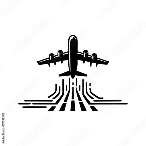 airplane vector icon about to take off