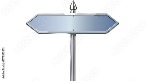 blank yellow road sign, arrow shaped metal guide sign pointer, cutout png vector.road sign, directional sign, the way forward, looking up, generic location, following - moving activity, 
