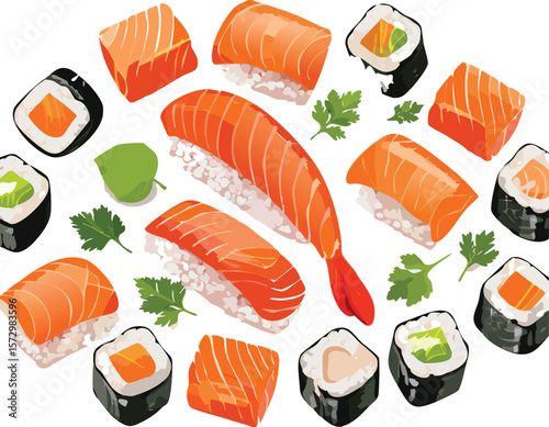 salmon cubes, raw diced salmon, fresh sashimi cut, cutout png.food, dinner, cooking, seafood, salmon - seafood, slice of food, steak tartare, wood - material, horizontal, no people,vector