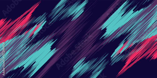 neon background brush game blue pink purple banner abstract paint stain vintage modern car wrap sticker, vector.