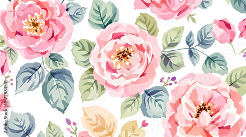 seamless pattern with tulips