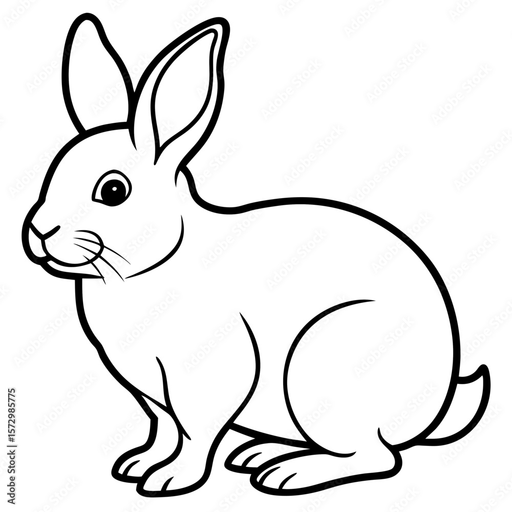 Obraz premium Bunny line art vector