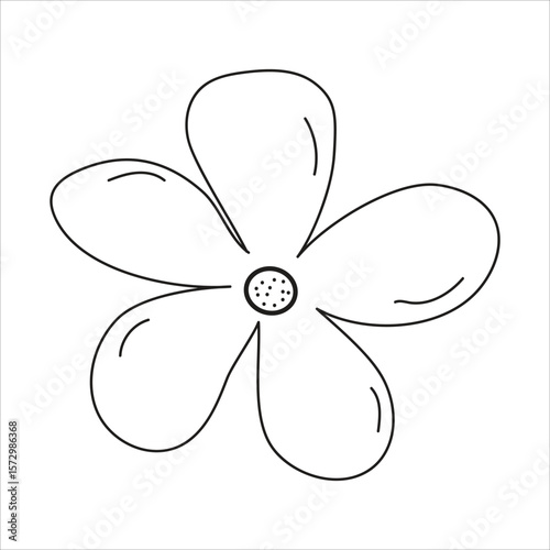 Flower Petal line art icon vector