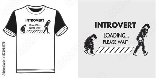 Introvert t shirt design California t-shirt design. t-shirt design vector for print. quotes for t shirt
